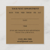 Tattoo artiest salon Afspraak Visitekaartje (Achterkant)