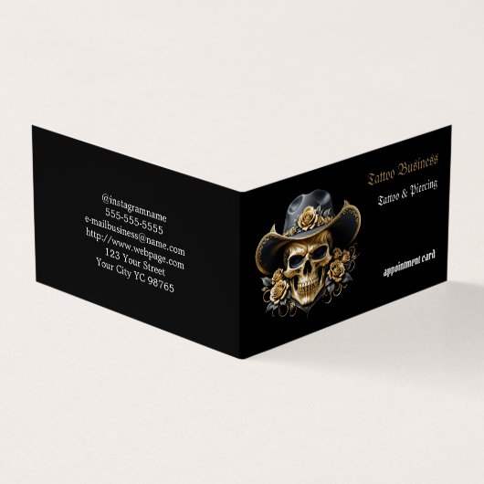 Tattoo artiest salon Afspraak Visitekaartje (Buitenkant)