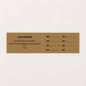 Tattoo artiest salon Afspraak Visitekaartje (Binnenkant ongevouwen)