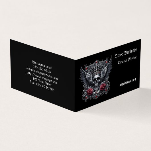 Tattoo artiest salon Afspraak Visitekaartje (Buitenkant)