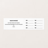 Tattoo artiest salon Afspraak Visitekaartje (Binnenkant ongevouwen)