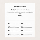 Tattoo artiest salon Afspraak Visitekaartje (Binnenkant ongevouwen)