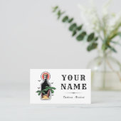 Tattoo Artiest Salon Shop Tropical Bottle Exotic Visitekaartje (Staand voorkant)