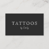 Tattoo Artiest Shop Minimal Simple Black & White Visitekaartje (Voorkant)