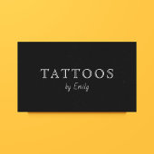 Tattoo Artiest Shop Minimal Simple Black & White Visitekaartje