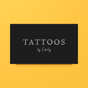 Tattoo Artiest Shop Minimal Simple Black & White Visitekaartje