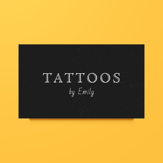 Tattoo Artiest Shop Minimal Simple Black & White Visitekaartje