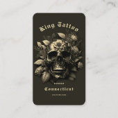 Tattoo Artiest Tatoeëerder Gothic Skull Modern Visitekaartje (Voorkant)