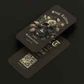 Tattoo Artiest Tatoeëerder Gothic Skull Modern Visitekaartje