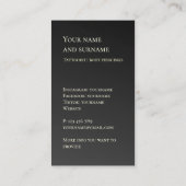 Tattoo Artiest Tattooist Studio Visitekaartje (Achterkant)