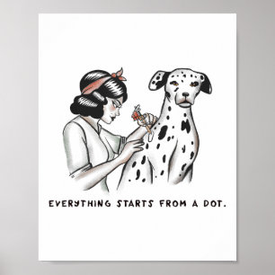 Tattoo artiest Tattoos een hond, quote _1 Poster