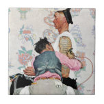 Tattoo artiest tegeltje<br><div class="desc">Artiest: Norman Rockwell | Naam tatoeëertransformator op de arm van de zeeman</div>