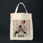 Tattoo artiest tote bag<br><div class="desc">Artiest: Norman Rockwell | Naam tatoeëertransformator op de arm van de zeeman</div>