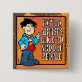 Tattoo artiest vierkante button 5,1 cm (Voorkant)