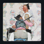 Tattoo artiest vierkante klok<br><div class="desc">Artiest: Norman Rockwell | Naam tatoeëertransformator op de arm van de zeeman</div>