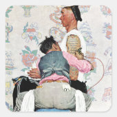 Tattoo artiest vierkante sticker (Voorkant)