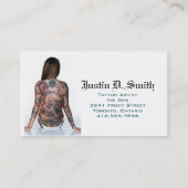 Tattoo artiest visitekaartje (Achterkant)