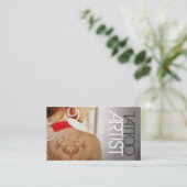 Tattoo artiest, Visitekaartje (Staand voorkant)