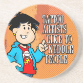 Tattoo artiest zandsteen onderzetter (Voorkant)