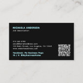 Tattoo Artist Custom Photo Blue Neon Visitekaartje (Achterkant)