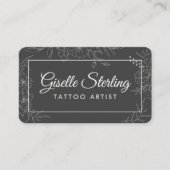 Tattoo Artist Floral Visitekaartje (Voorkant)