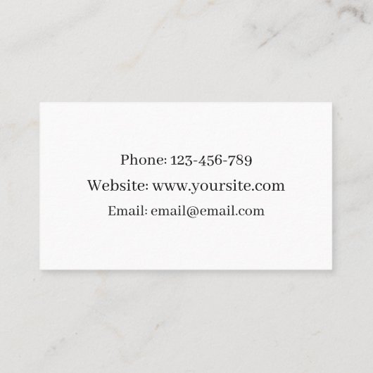 Tattoo Artist Salon Artistic Black & White Plain Visitekaartje (Achterkant)