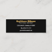 Tattoo Artist Skinny Visitekaartjes (Achterkant)