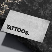 Tattoo Artist Tattooist Simple Modern Concrete  Visitekaartje