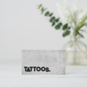 Tattoo Artist Tattooist Simple Modern Concrete  Visitekaartje (Staand voorkant)