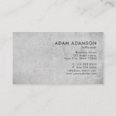 Tattoo Artist Tattooist Simple Modern Concrete  Visitekaartje (Achterkant)