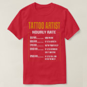  Tattoo Artist Uurly-tarief Gezegde Tattoo art T-shirt (Design voorkant)