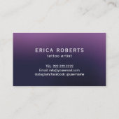 Tattoo artistiek Pistool & bloemige Typografie Die Visitekaartje (Achterkant)