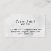 Tattoo artistiek Visitekaartje (Achterkant)
