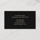 Tattoo artistieke moderne zwarte en gouden oosters visitekaartje (Achterkant)