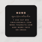 Tattoo artistieke Studio Cool Melding Skull Gothic Vierkante Visitekaartje (Achterkant)