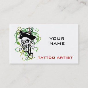 Tattoo artistieke Visitekaartjes Skull Pirate