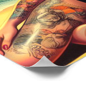 Tattoo Beach Pin-up Poster (Hoek)