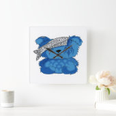 Tattoo beer vierkante klok (Huis)