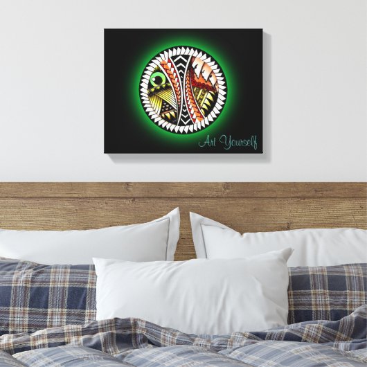 Tattoo bij slag Tekening Canvas Afdruk (Insitu (Slaapkamer))