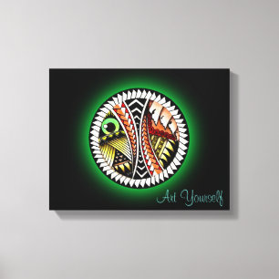 Tattoo bij slag Tekening Canvas Afdruk