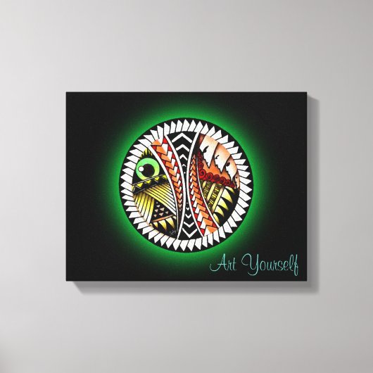 Tattoo bij slag Tekening Canvas Afdruk (Voorkant)