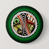 Tattoo bij slag Tekening Ronde Button 7,6 Cm (Voorkant)