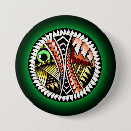 Tattoo bij slag Tekening Ronde Button 7,6 Cm