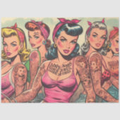 Tattoo Biker Girls Comics Tissuepapier (Voorkant)