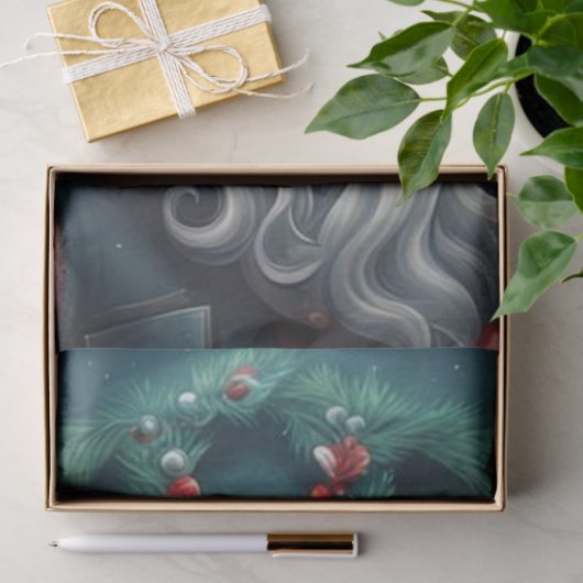 Tattoo Biker Santa Christmas Decoupage Papier (Geschenk)