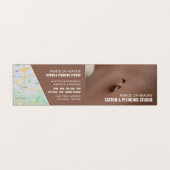 Tattoo & body Piercing Studio Appointment Visitekaartje (Buitenkant ongevouwen)