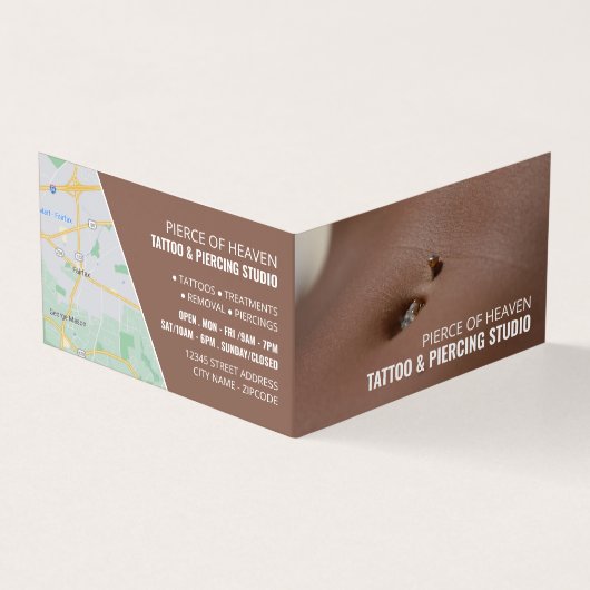 Tattoo & body Piercing Studio Appointment Visitekaartje (Buitenkant)