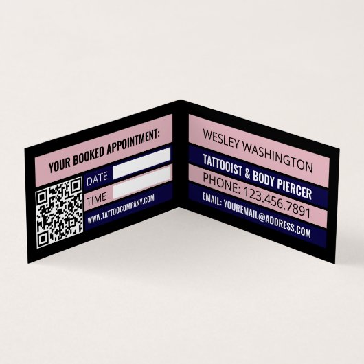 Tattoo & body Piercing Studio, Benoeming Visitekaartje (Binnen)