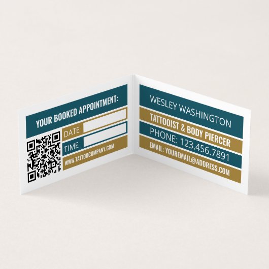 Tattoo & body Piercing Studio, Benoeming Visitekaartje (Binnen)