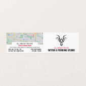 Tattoo & body Piercing Studio, Benoeming Visitekaartje (Buitenkant ongevouwen)